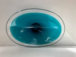 Pamono Norwegian Modern Art Glass Dish by Willy Johansson for Hadeland, 1960s><noscript><img width=