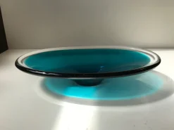Pamono Norwegian Modern Art Glass Dish by Willy Johansson for Hadeland, 1960s><noscript><img width=