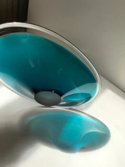 Pamono Norwegian Modern Art Glass Dish by Willy Johansson for Hadeland, 1960s><noscript><img width=