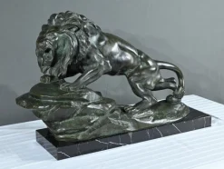 Clearance Pamono Nérin, Roaring Lion, Early 20th Century, Bronze