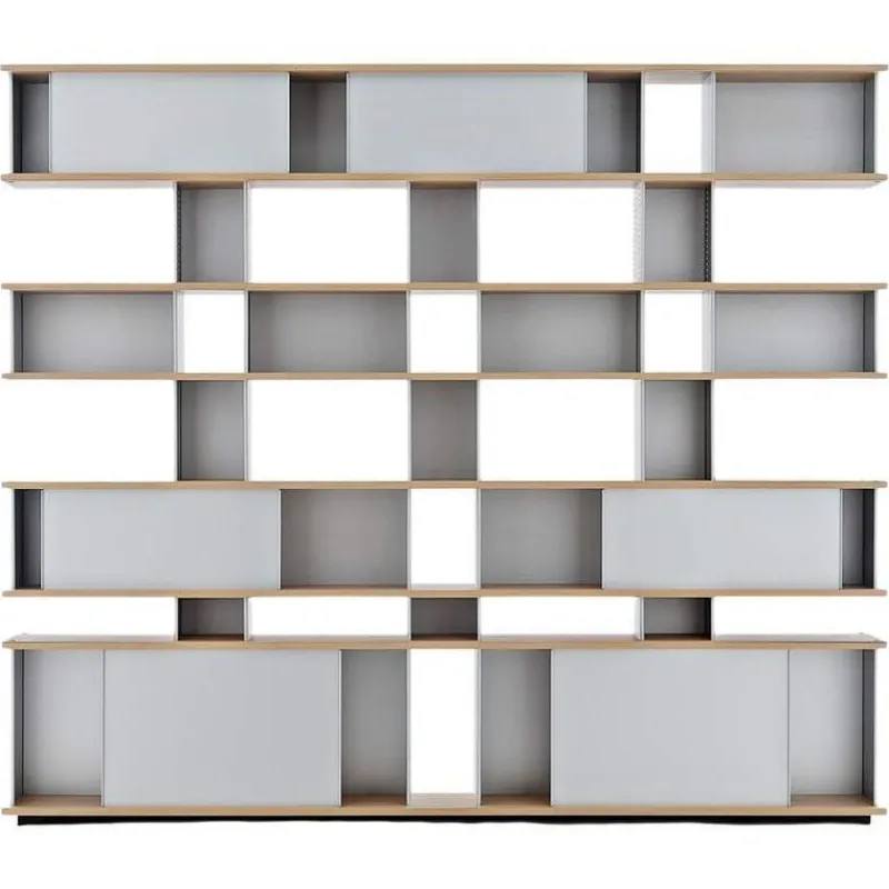 Pamono Nuage Shelving Unit in Wood and Aluminium by Charlotte Perriand for Cassina> Storage