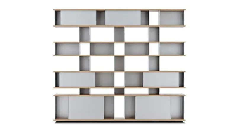 Pamono Nuage Shelving Unit in Wood and Aluminium by Charlotte Perriand for Cassina> Storage