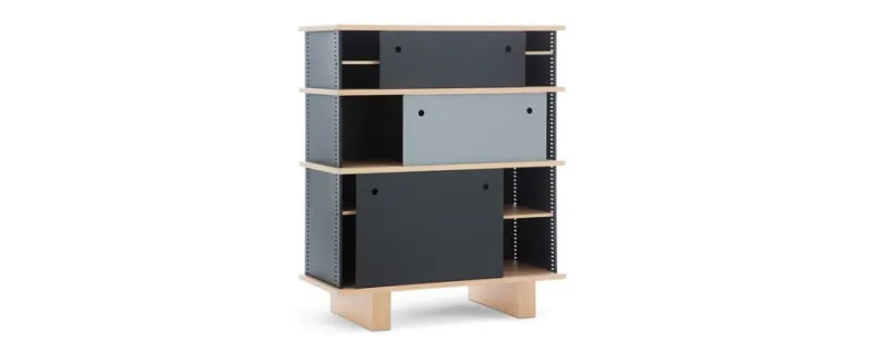 Pamono Nuage Shelving Unit in Wood and Aluminium by Charlotte Perriand for Cassina> Storage