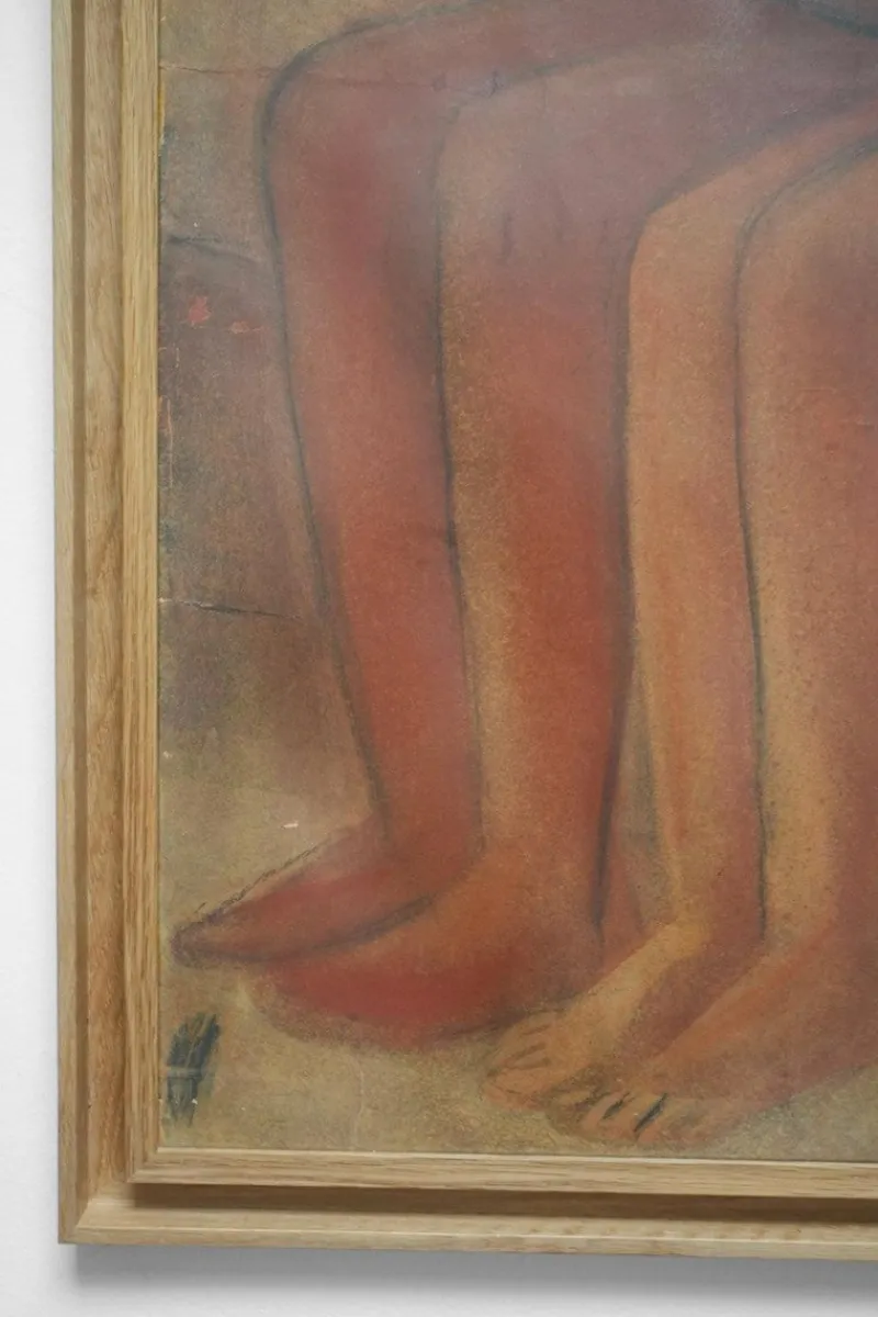 Online Pamono Nude Couple, 1970s, Mixed Media on Paper