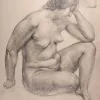Pamono Nude Woman, Original Drawing, Mid 20th-Century> Mid-Century