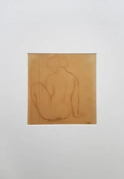 Best Pamono Nude Woman Original Pencil Drawing by Artistide Maillol XIX-XX centuries