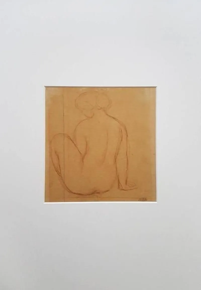 Best Pamono Nude Woman Original Pencil Drawing by Artistide Maillol XIX-XX centuries