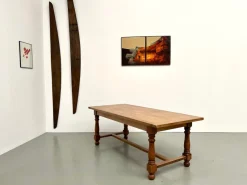 Pamono Oak and Cherry Table, 1970s><noscript><img width=