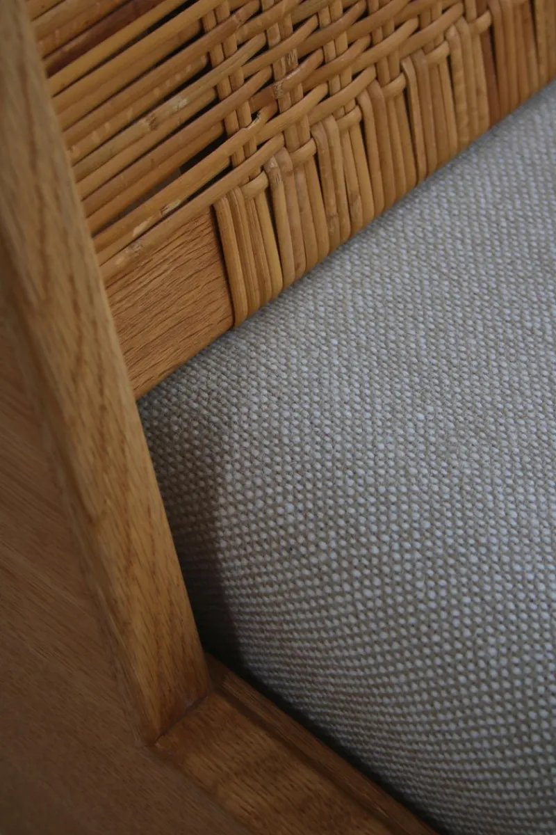Pamono Oak and Rattan GE7 Daybed by Hans J. Wegner for GETAMA> Daybeds & Chaises Lounges