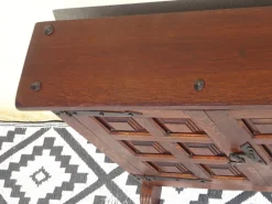 Pamono Oak and Wrought Iron Sideboard, 1950s><noscript><img width=