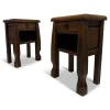 Pamono Oak Bedside Tables in the style of Olavi Hänninen, 1960s, Set of 2> Nightstands