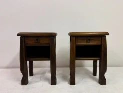 Pamono Oak Bedside Tables in the style of Olavi Hänninen, 1960s, Set of 2> Nightstands