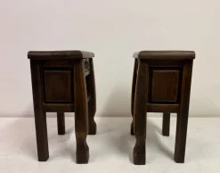 Pamono Oak Bedside Tables in the style of Olavi Hänninen, 1960s, Set of 2><noscript><img width=