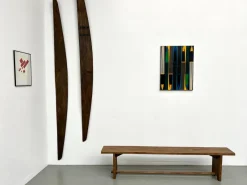 Hot Pamono Oak Bench, France, 1950s
