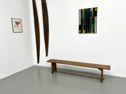 Hot Pamono Oak Bench, France, 1950s