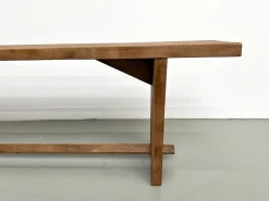 Hot Pamono Oak Bench, France, 1950s
