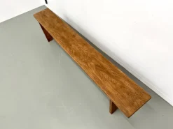 Hot Pamono Oak Bench, France, 1950s