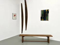 Hot Pamono Oak Bench, France, 1950s