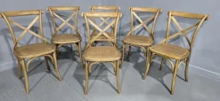 Pamono Oak Bentwood Dining Chairs, 1970s, Set of 6><noscript><img width=