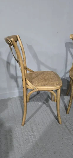 Pamono Oak Bentwood Dining Chairs, 1970s, Set of 6><noscript><img width=