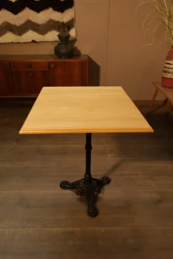 Pamono Oak Bistro Table with Cast Iron Base> Garden Tables