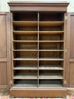 Pamono Oak Cardboard Box Cabinet, 1900s><noscript><img width=