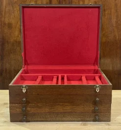 Online Pamono Oak Cutlery Box, 1950s