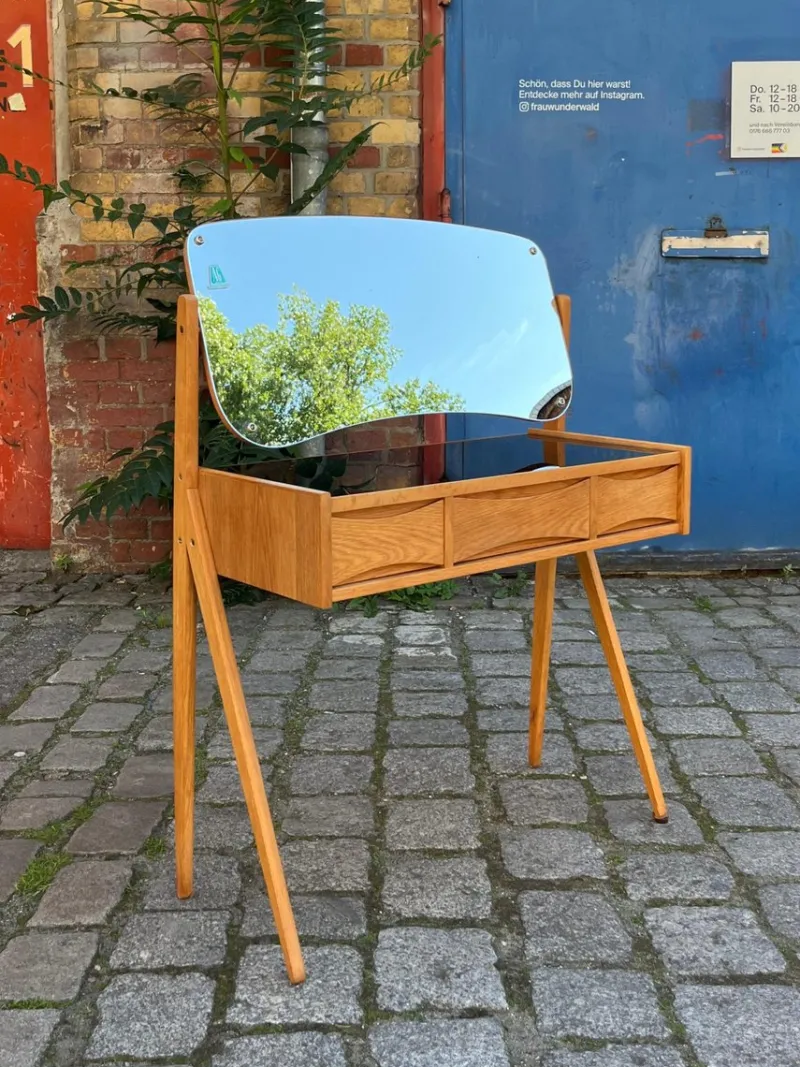 Pamono Oak Dressing Table by Arne Vodder> Dressing Tables