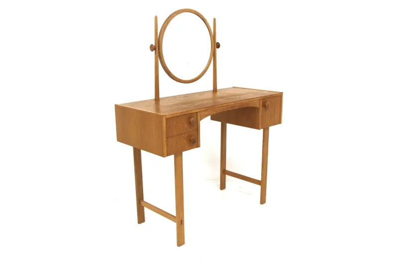 Pamono Oak Dressing Table, Sweden, 1960s> Dressing Tables