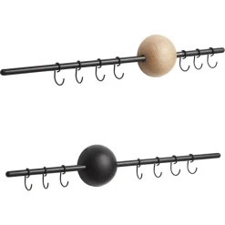 Pamono Oak Hoop Racks by Jeanette Holdgaard, Set of 2> Racks, Hooks & Valets