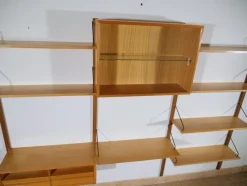 Pamono Oak Modular Shelving System by Poul Cadovius, 1960s><noscript><img width=