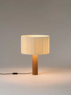 New Pamono Oak Moragas Table Lamp by Antoni De Moragas Gallissà