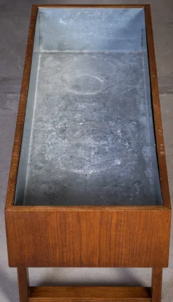 Pamono Oak Planter with Zinc Liner, Denmark, 1960s><noscript><img width=