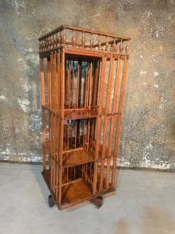 Online Pamono Oak Rotating Bookcase, 1920s