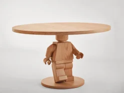Pamono Oak Round Lego Sculpture Base Dining Table by Interni for SoShiro> Tables