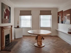Pamono Oak Round Lego Sculpture Base Dining Table by Interni for SoShiro> Tables
