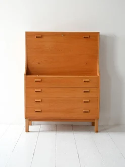 New Pamono Oak Secretary by Børge Mogensen for Søborg Møbelfabrik, 1960s