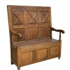 Online Pamono Oak Storage Bench, 19th Century