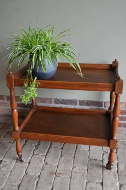 Pamono Oak Wooden Tea Trolley><noscript><img width=