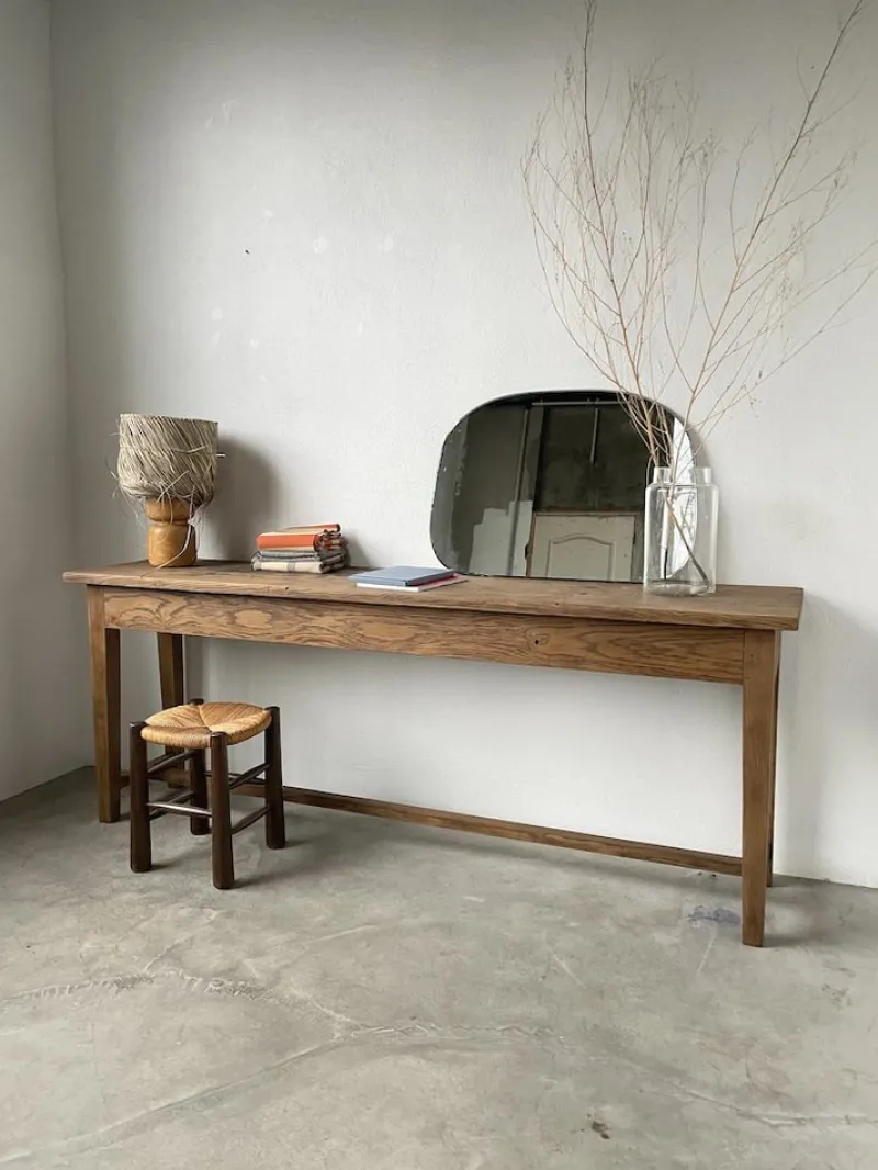 Pamono Oak Worktable or Console Table, 1950s> Worktables & Workbenches