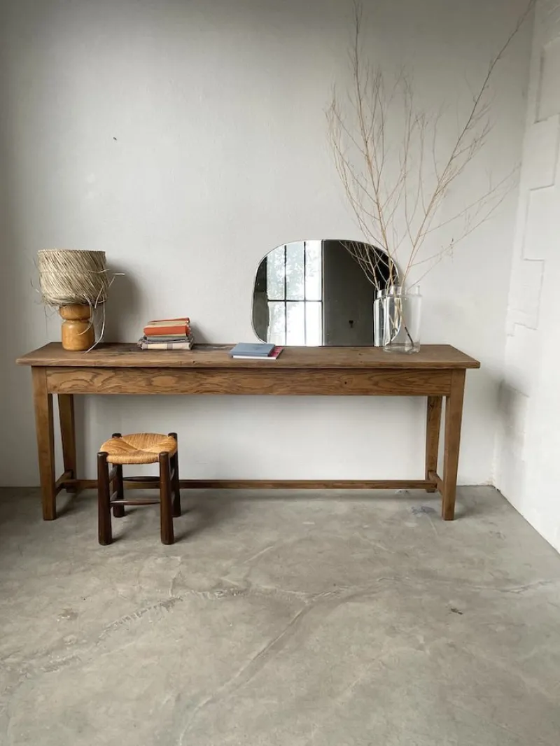 Pamono Oak Worktable or Console Table, 1950s> Worktables & Workbenches
