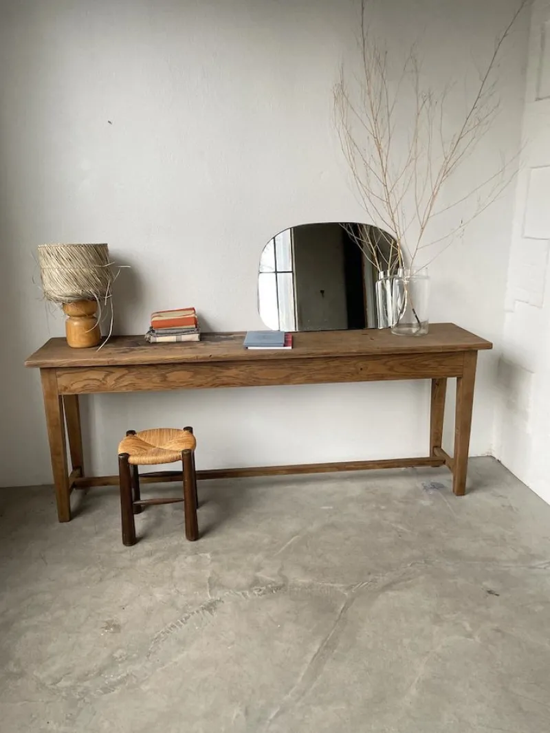 Pamono Oak Worktable or Console Table, 1950s> Worktables & Workbenches