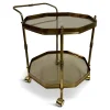 Sale Pamono Octagonal Brass Drinks Trolley, 1980s
