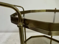 Sale Pamono Octagonal Brass Drinks Trolley, 1980s