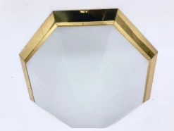Pamono Octagonal Ceiling Lamp from Glashütte Limburg, 1970s><noscript><img width=