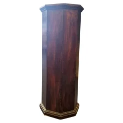 Pamono Octagonal Column in Walnut, 1920s> Pedestals And Columns