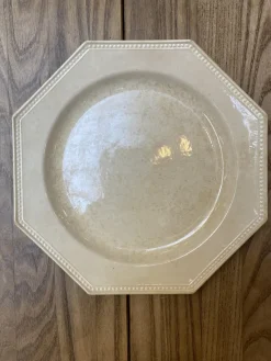 Pamono Octagonal Plate from Creil & Montereau> Dinner Plates & Bowls