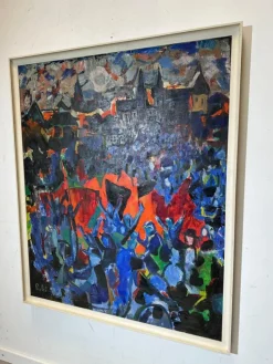 Pamono Octave Pirlet, Abstract Expressionist Composition, Painting