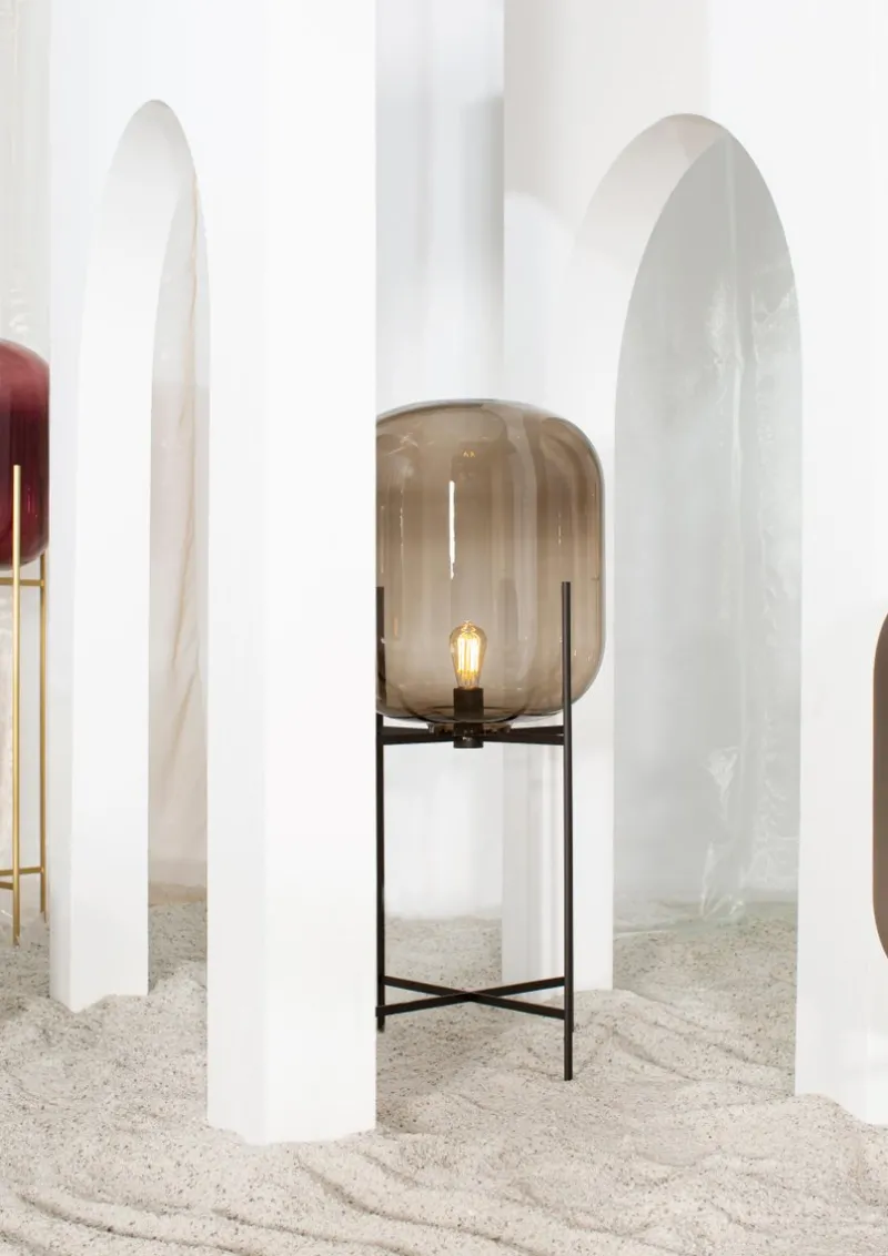Online Pamono Oda Big Smoky Grey Acetato Black Floor Lamp by Pulpo