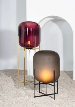 Online Pamono Oda Big Smoky Grey Acetato Black Floor Lamp by Pulpo
